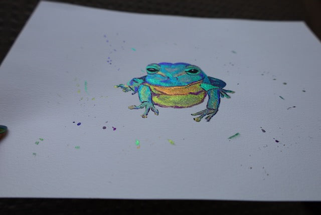 Original Watercolour - Flashy Frog