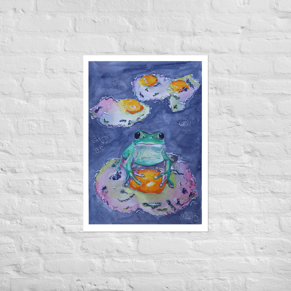 Eggy Boi - Surrealist Original Watercolour Art Print