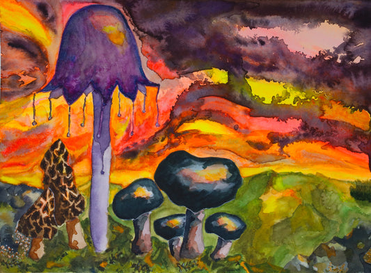 Neon Apocalypse - Mushroom Hill - High Quality Art Print